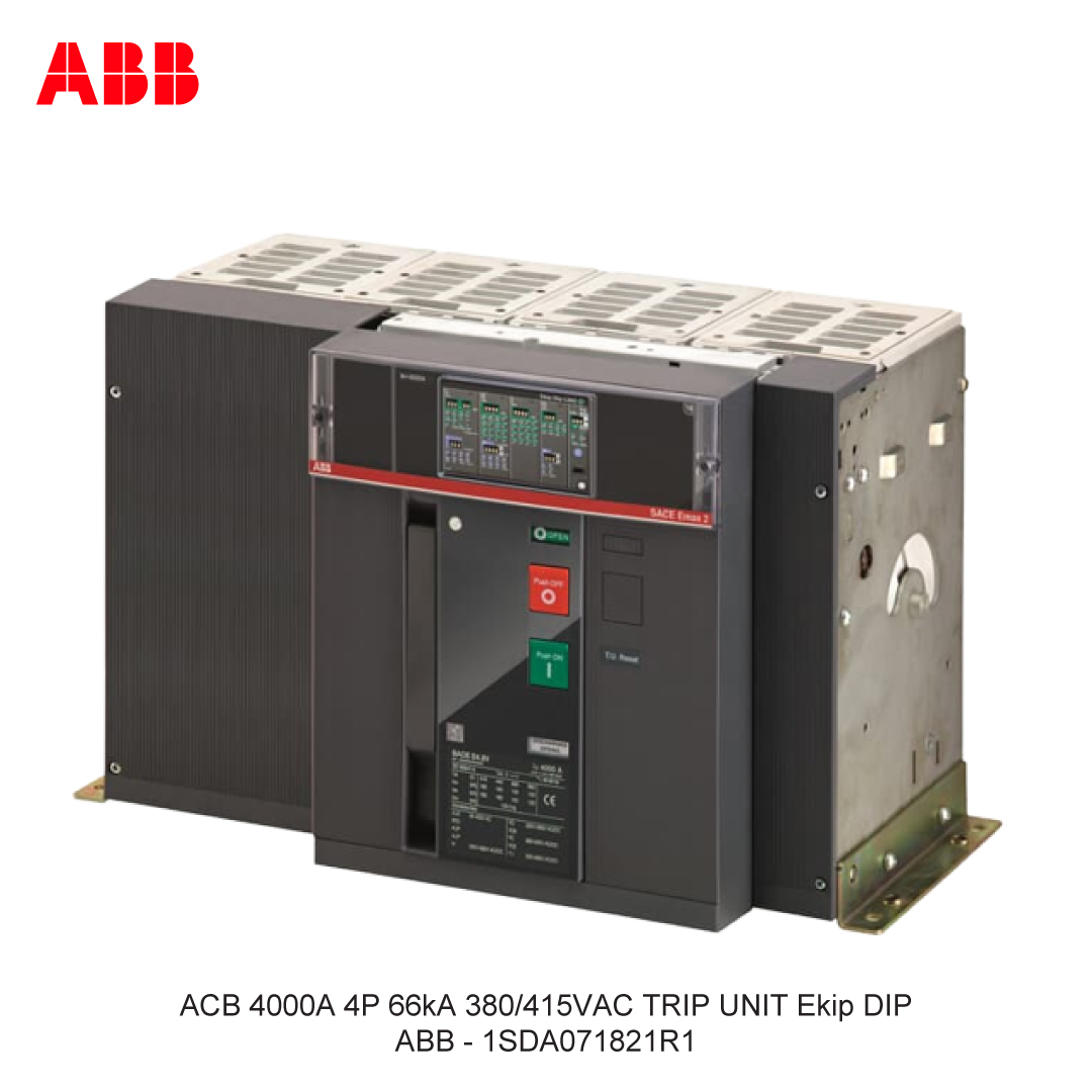 ACB 4000A 4P 66kA 380/415VAC TRIP UNIT Ekip DIP ABB