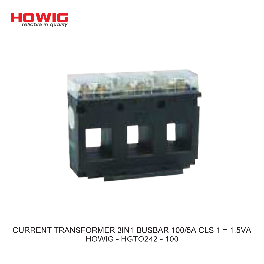 CURRENT TRANSFORMER 3IN1 BUSBAR 100/5A CLS 1 = 1.5VA