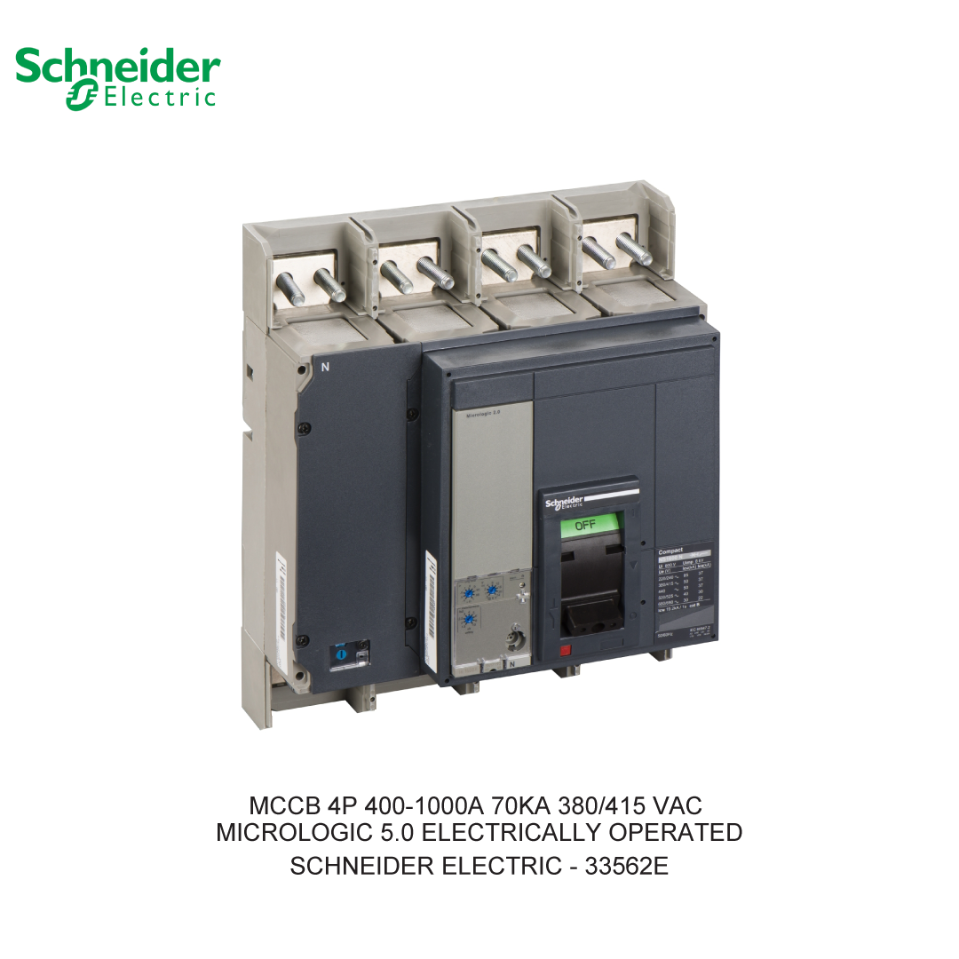 MCCB 4P 400-1000A 70KA 380/415VAC MICROLOGIC 5.0 ELECTRICALLY OPERATED