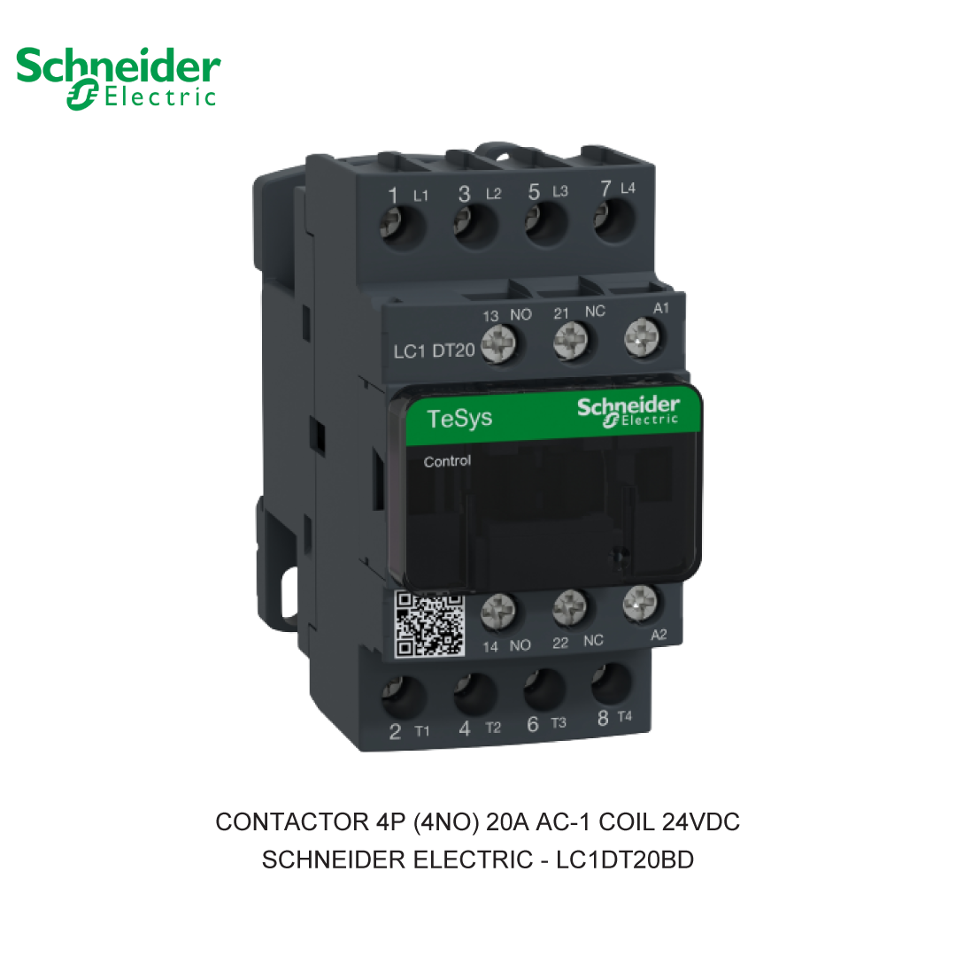 CONTACTOR 4P (4NO) 20A AC-1 COIL 24VDC
