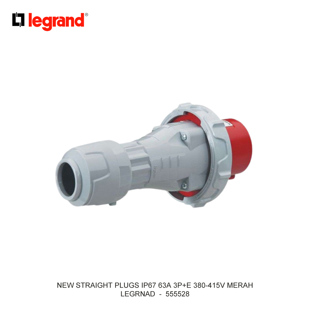 NEW STRAIGHT PLUGS IP67 63A 3P+E 380-415V RED
