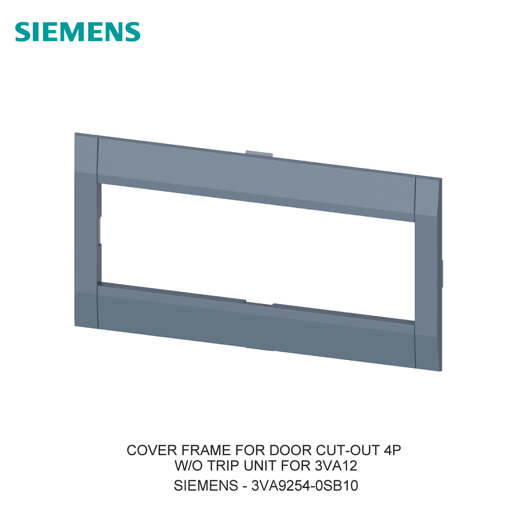 COVER FRAME FOR DOOR CUT-OUT 4P W/O TRIP UNIT FOR 3VA12