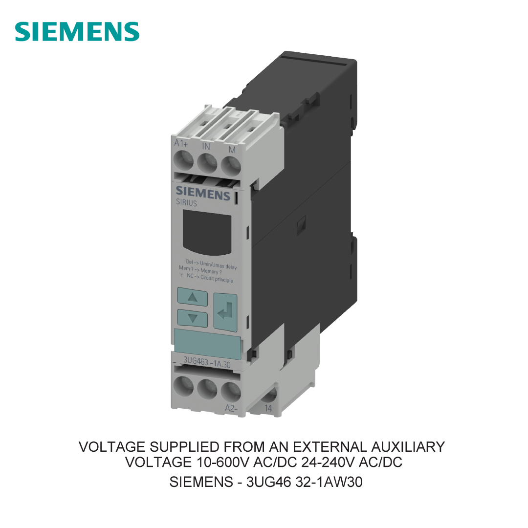 VOLTAGE SUPPLIED FROM AN EXTERNAL AUXILIARY VOLTAGE 10-600V AC/DC 24-240V AC/DC