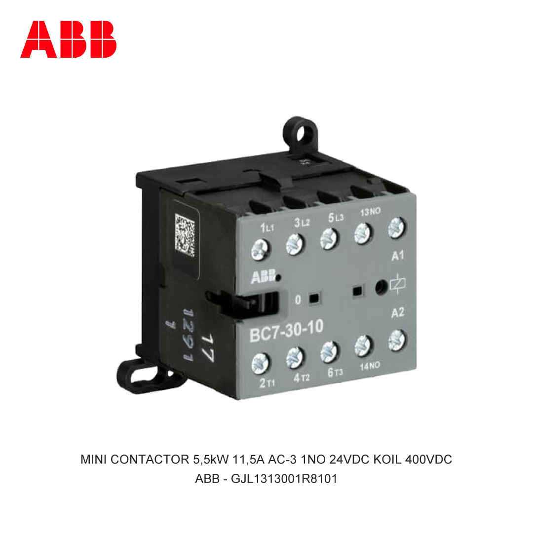 MINI CONTACTOR 5,5kW 11,5A AC-3 1NO 24VDC KOIL 400VDC