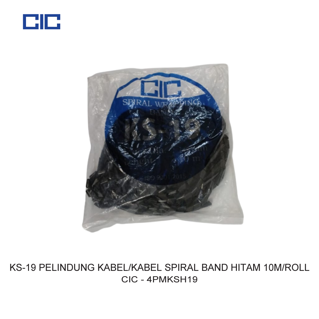KS-19 PELINDUNG KABEL/KABEL SPIRAL BAND HITAM 10M/ROLL