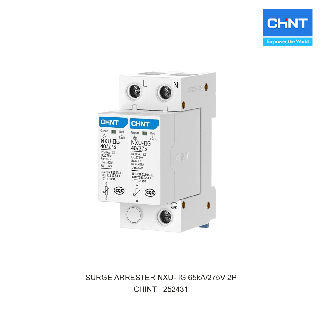 SURGE ARRESTER NXU-IIG 65kA/275V 2P
