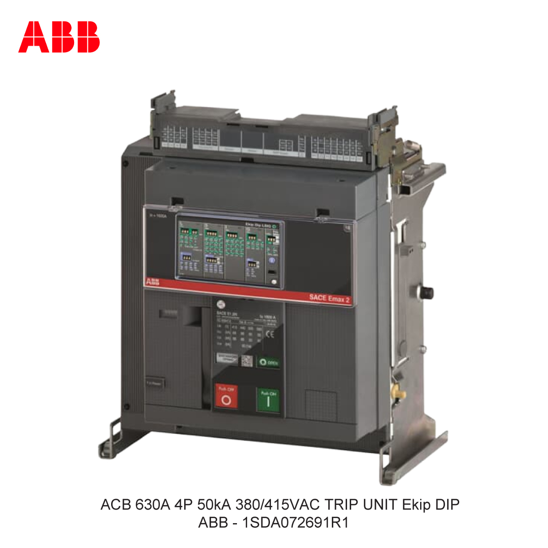 ACB 630A 4P 50kA 380/415VAC TRIP UNIT Ekip DIP ABB