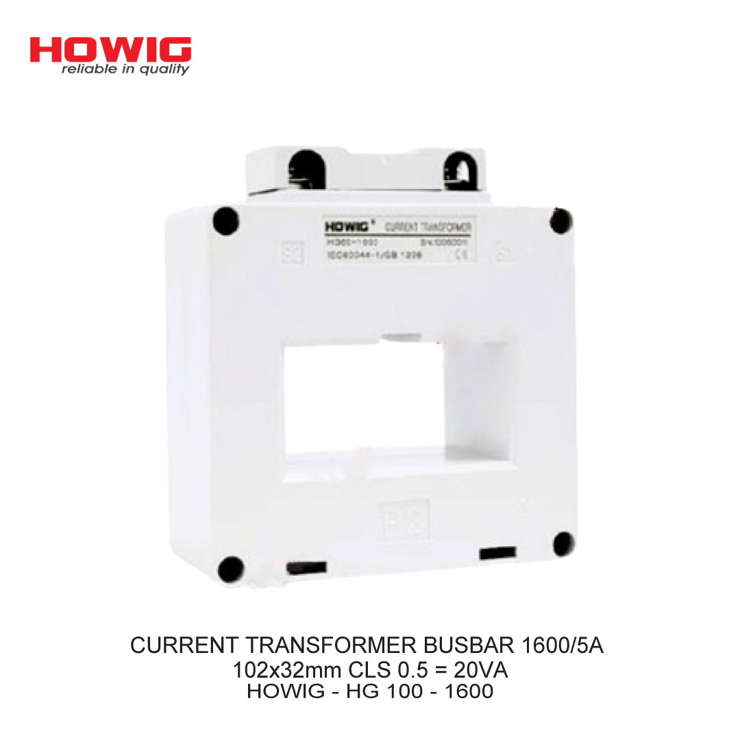 CURRENT TRANSFORMER BUSBAR 1600/5A 102x32mm CLS 0.5 = 20VA