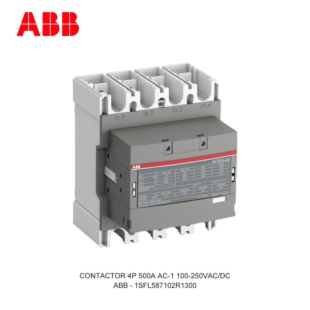 CONTACTOR 4P 500A AC-1 100-250V AC/DC
