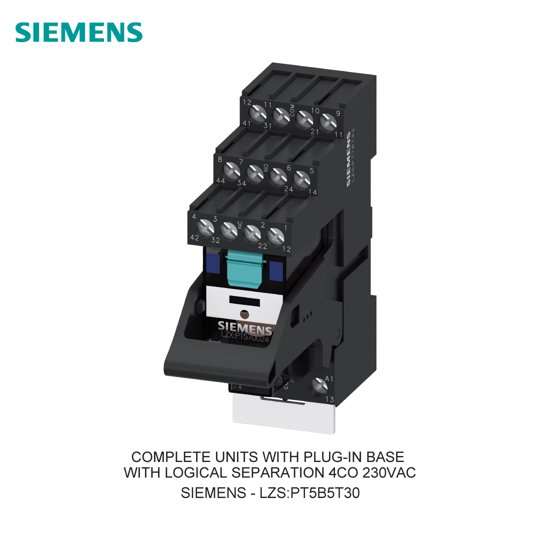 COMPLETE UNITS WITH PLUG-IN BASE WITH LOGICAL SEPARATION 4CO 230VAC