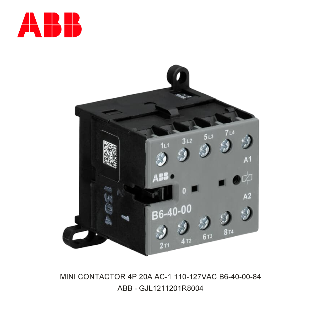MINI CONTACTOR 4P 20A AC-1 110-127VAC B6-40-00-84