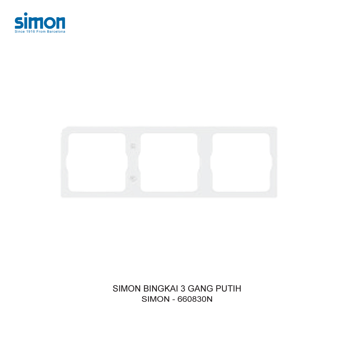 SIMON 3 GANG FRAME WHITE