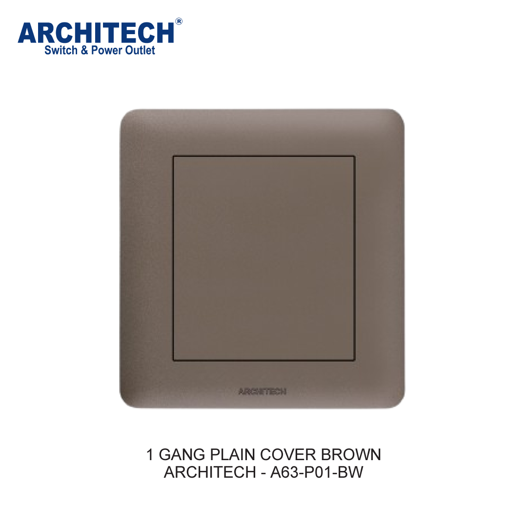 1 GANG PLAIN COVER BROWN