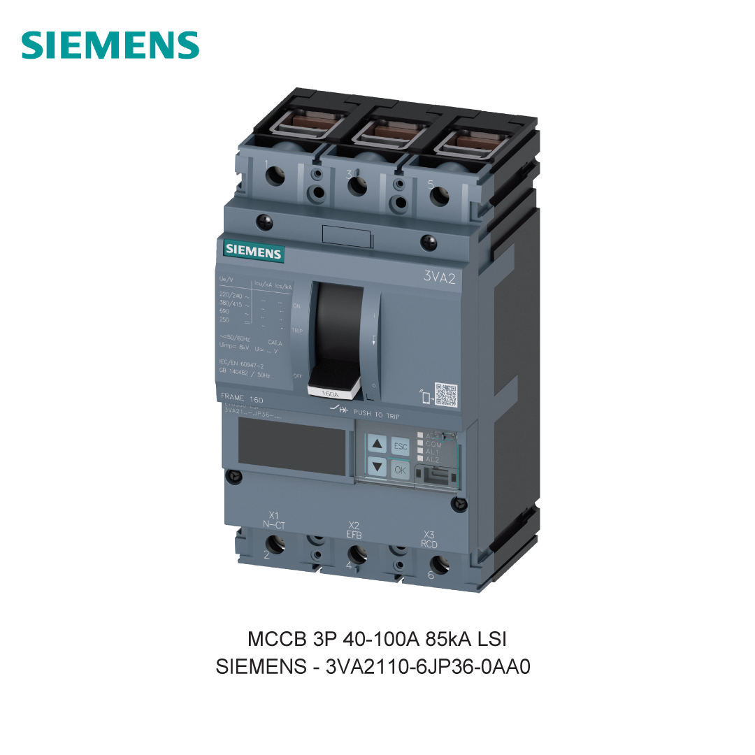 MCCB 3P 40-100A 85kA LSI