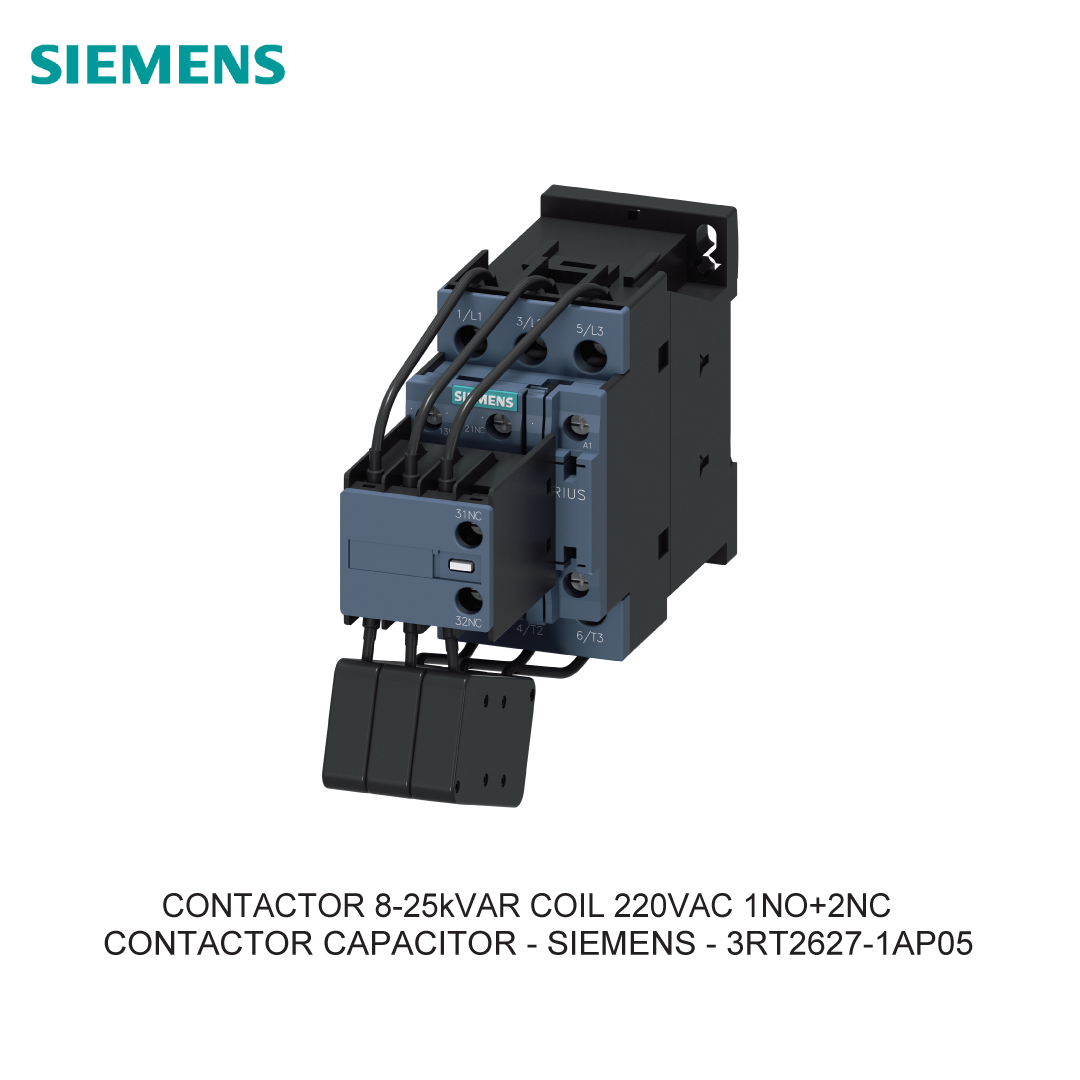 CONTACTOR 8-25kVAR COIL 220VAC 1NO+2NC