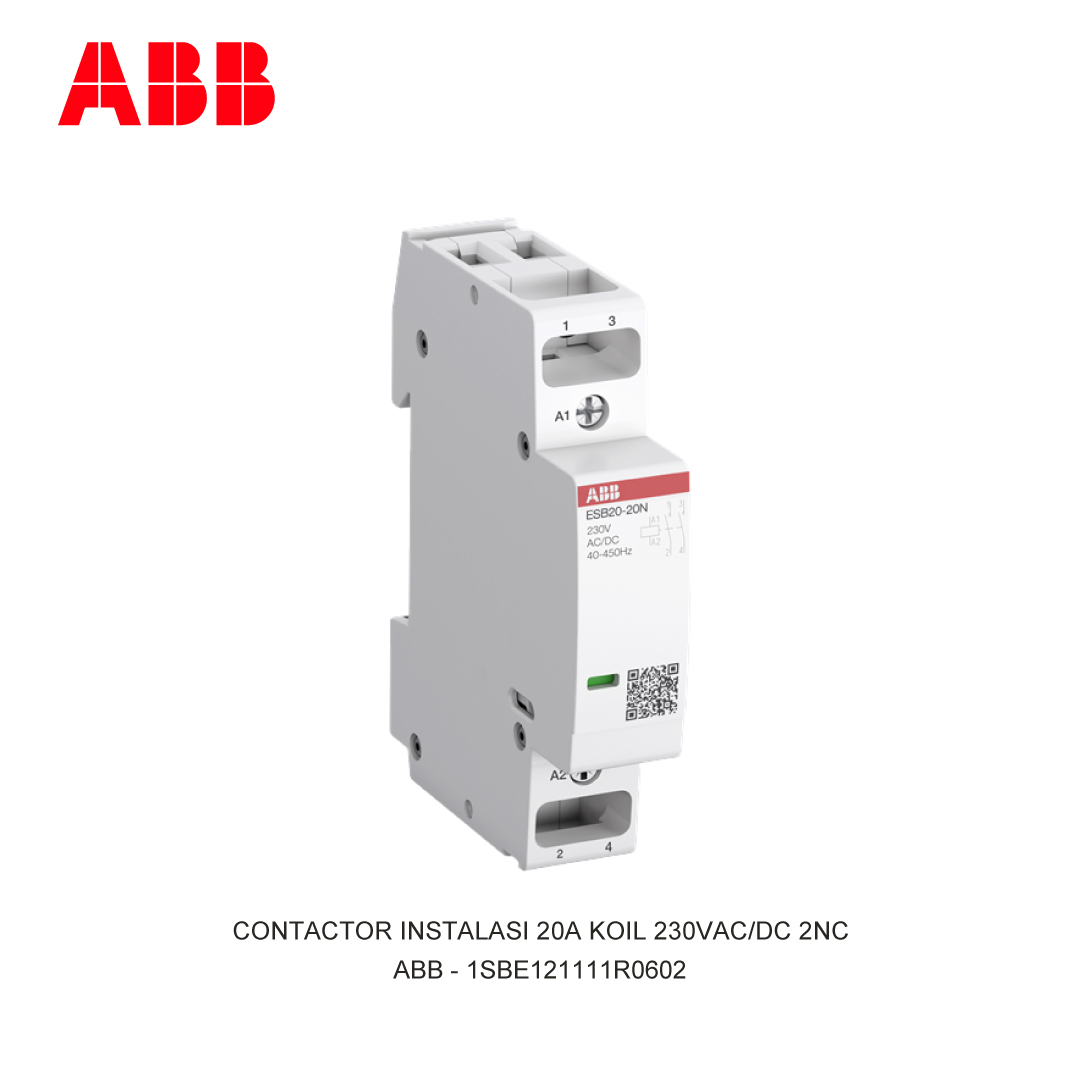 CONTACTOR INSTALASI 20A KOIL 230V AC/DC 2NC