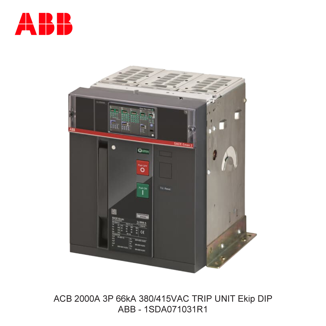 ACB 2000A 3P 66kA 380/415VAC TRIP UNIT Ekip DIP ABB