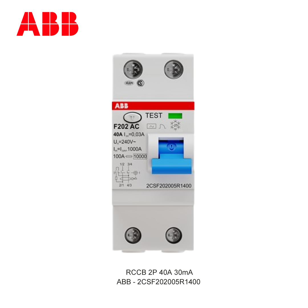 RCCB 2P 40A 30mA