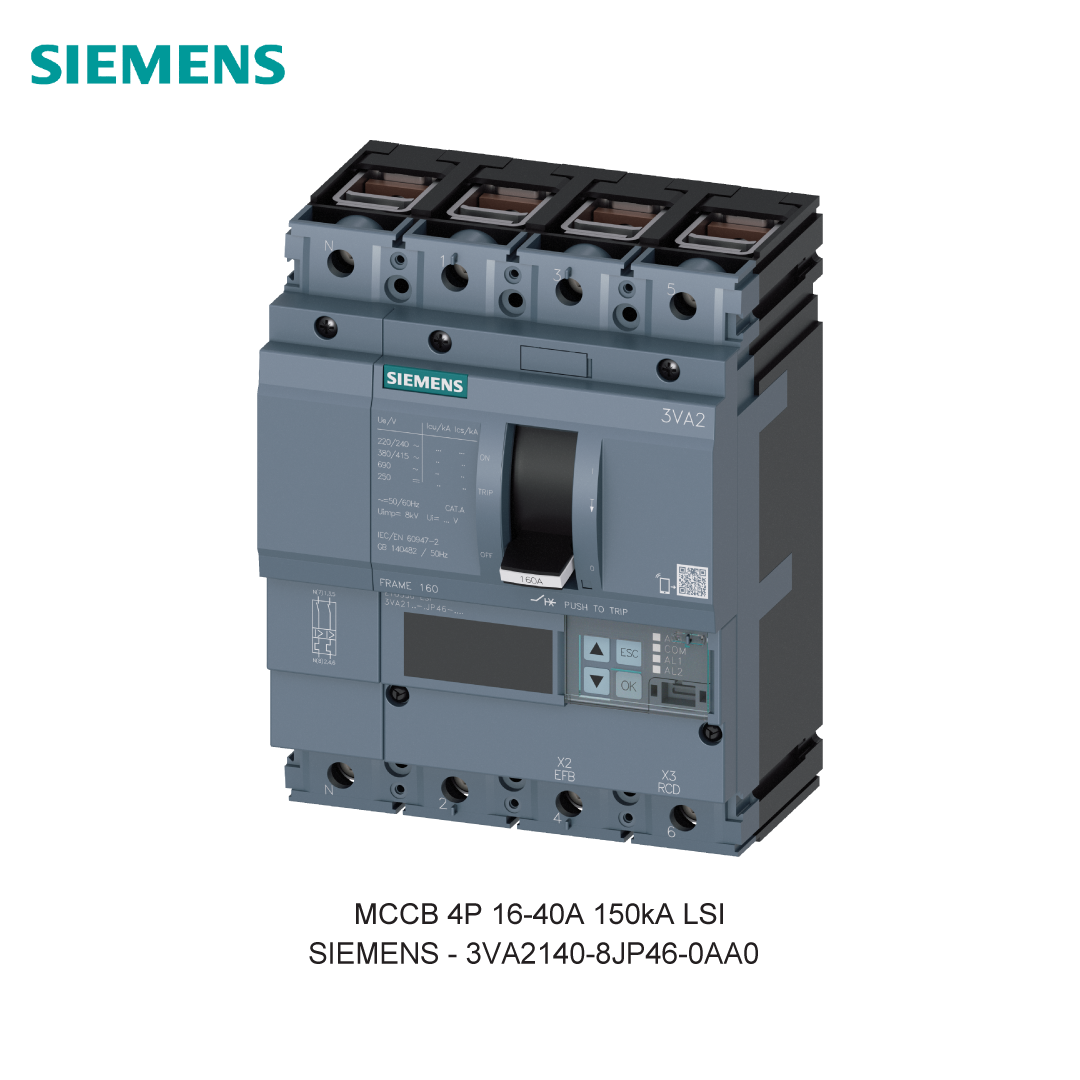MCCB 4P 16-40A 150kA LSI