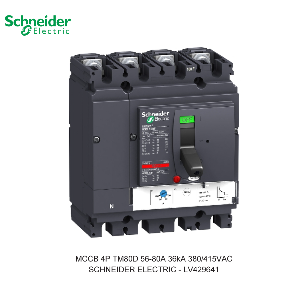MCCB 4P TM80D 56-80A 36KA 380/415VAC
