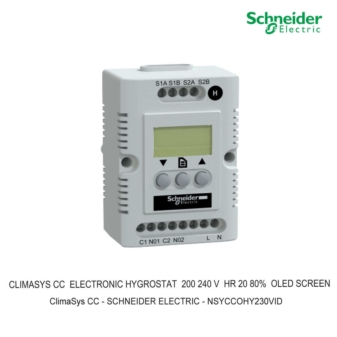 CLIMASYS CC  ELECTRONIC HYGROSTAT  200 240 V  HR 20 80%  OLED SCREEN