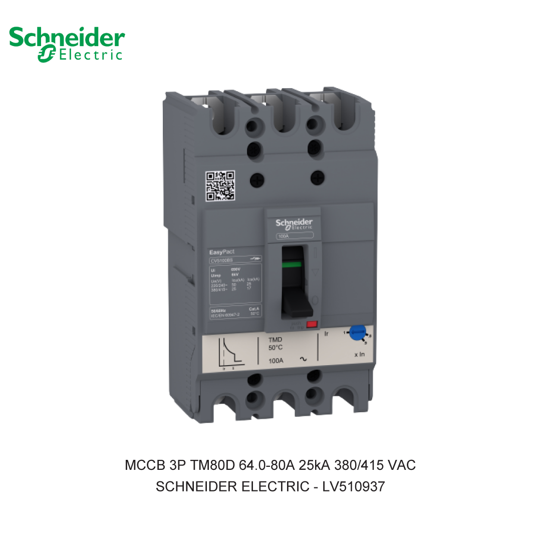 MCCB 3P TM80D 64.0-80A 25KA 380/415VAC
