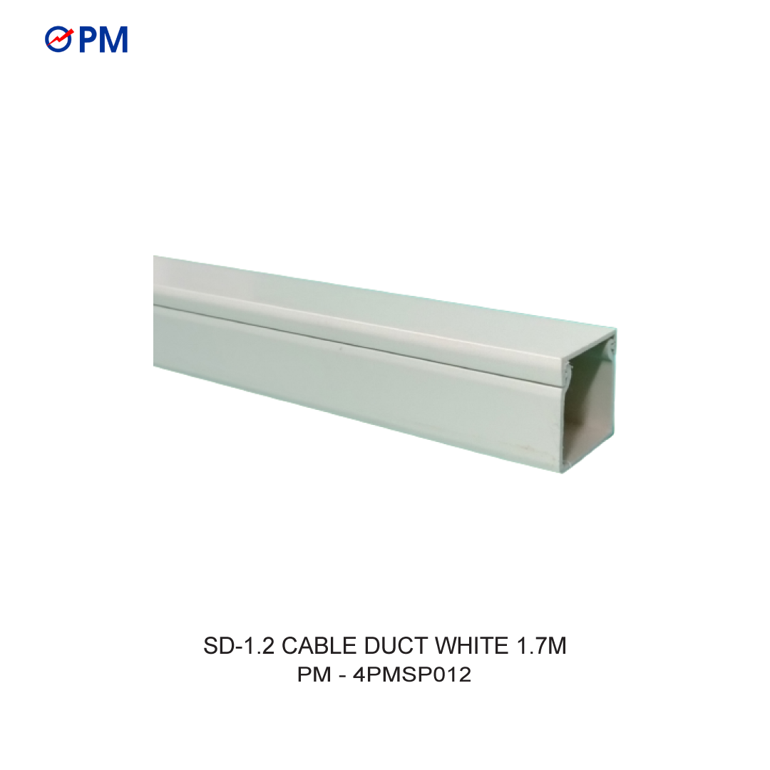 SD-1.2 CABLE DUCT WHITE 1.7M (Harga 1 Dus = 30 Batang)