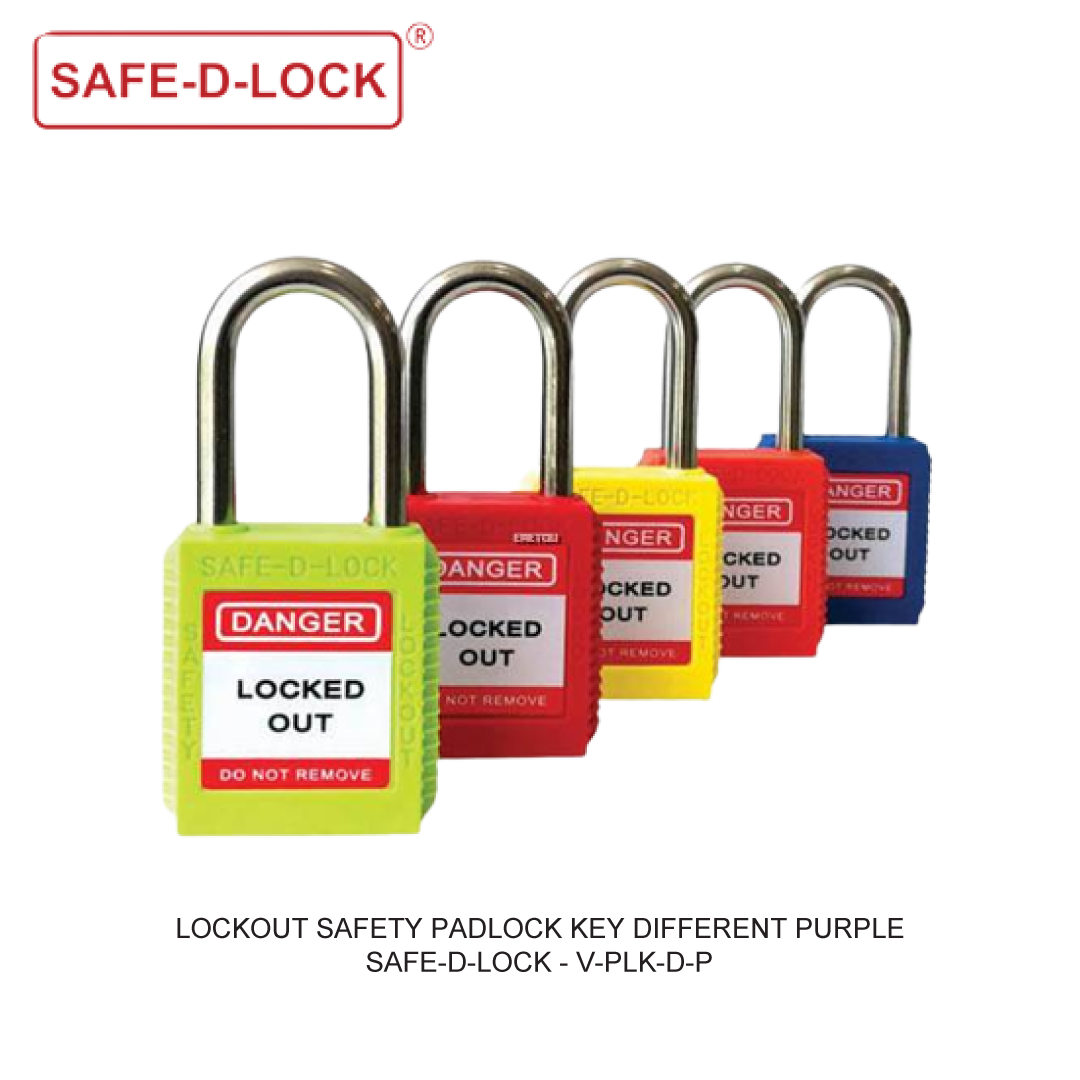 LOCKOUT SAFETY PADLOCK KEY DIFFERENT PURPLE