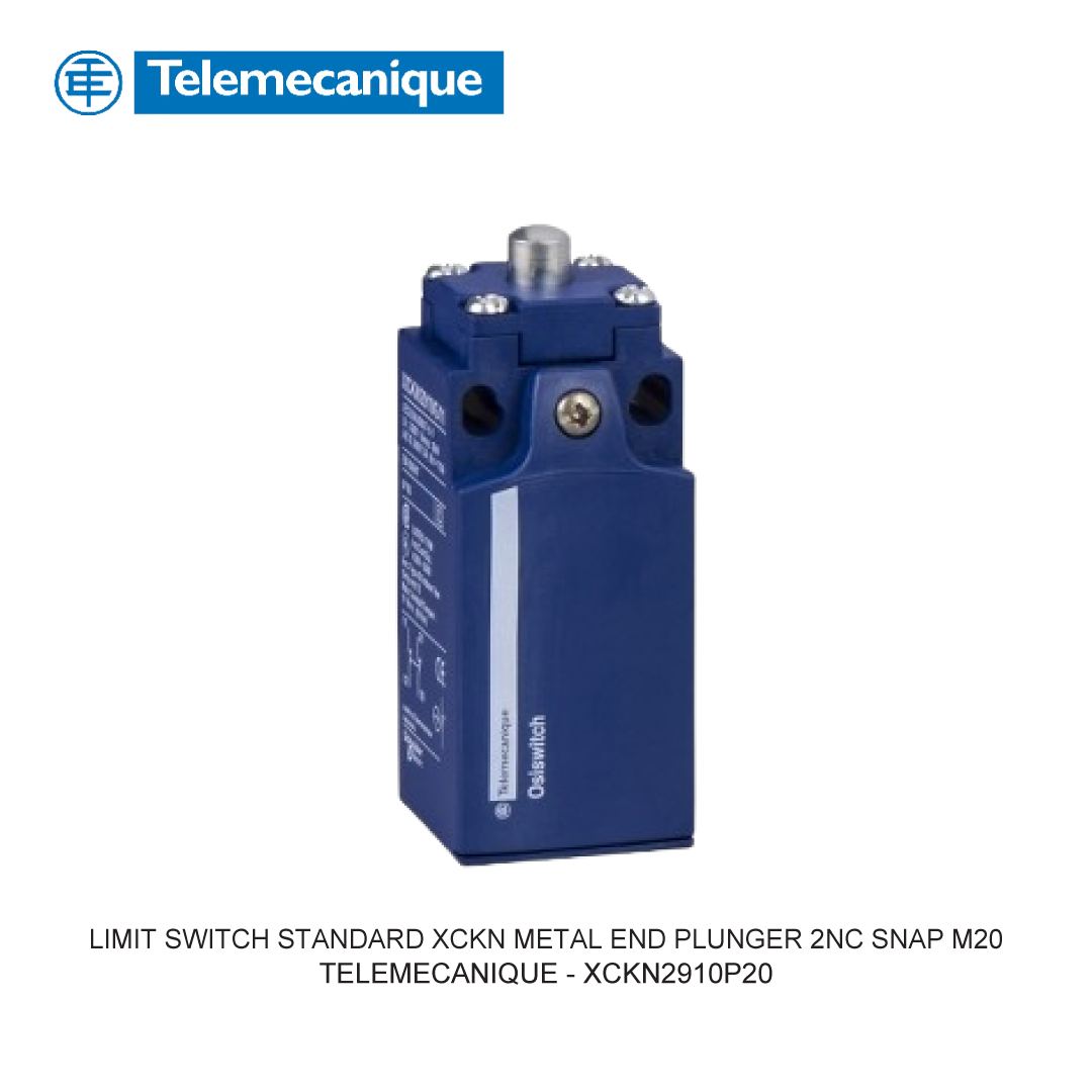 LIMIT SWITCH STANDARD XCKN METAL END PLUNGER 2NC SNAP M20