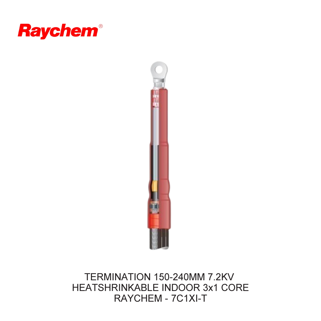 TERMINATION 150-240MM 7.2KV HEATSHRINKABLE INDOOR 3x1 CORE