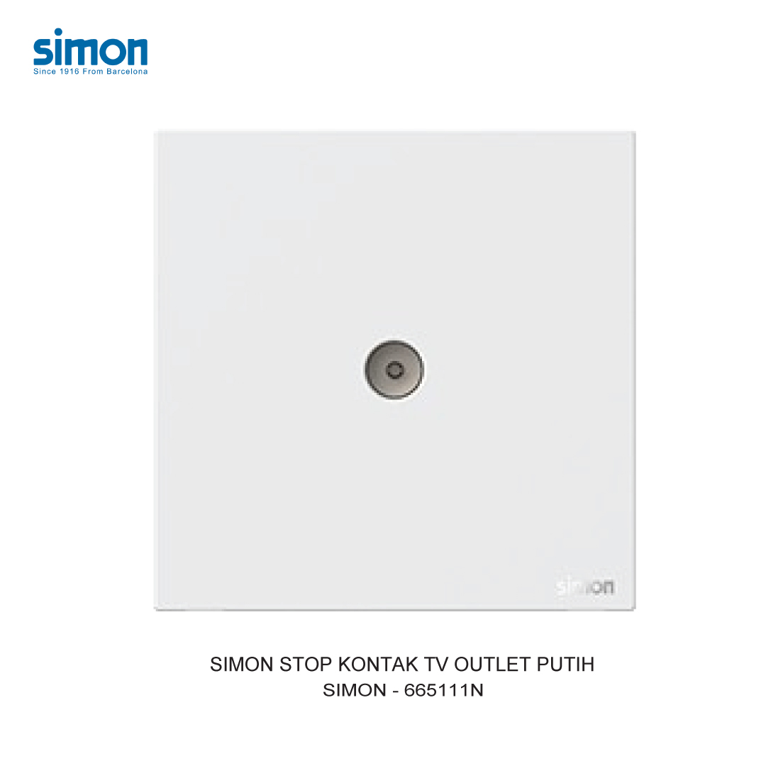 SIMON TV OUTLET WHITE