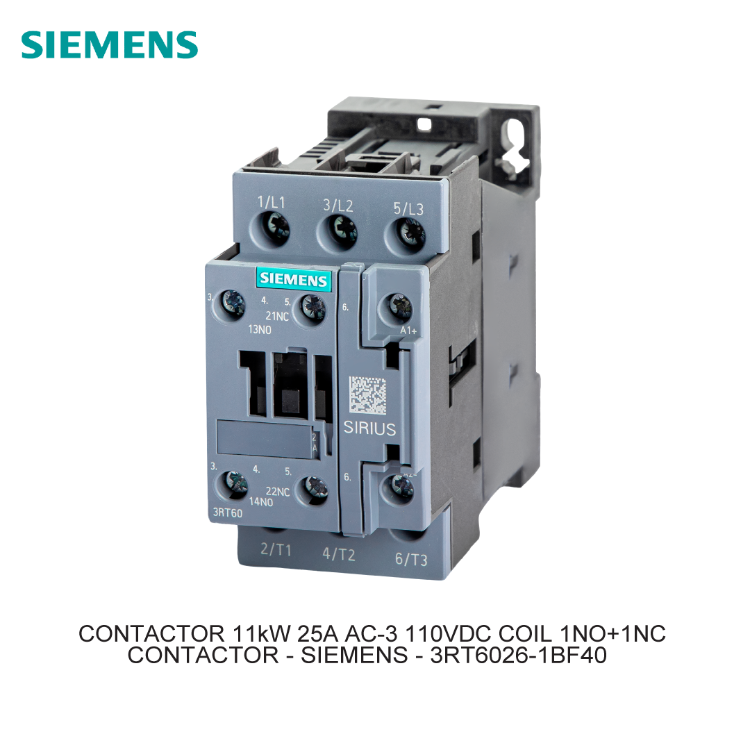 CONTACTOR 11kW 25A AC-3 110VDC COIL 1NO+1NC