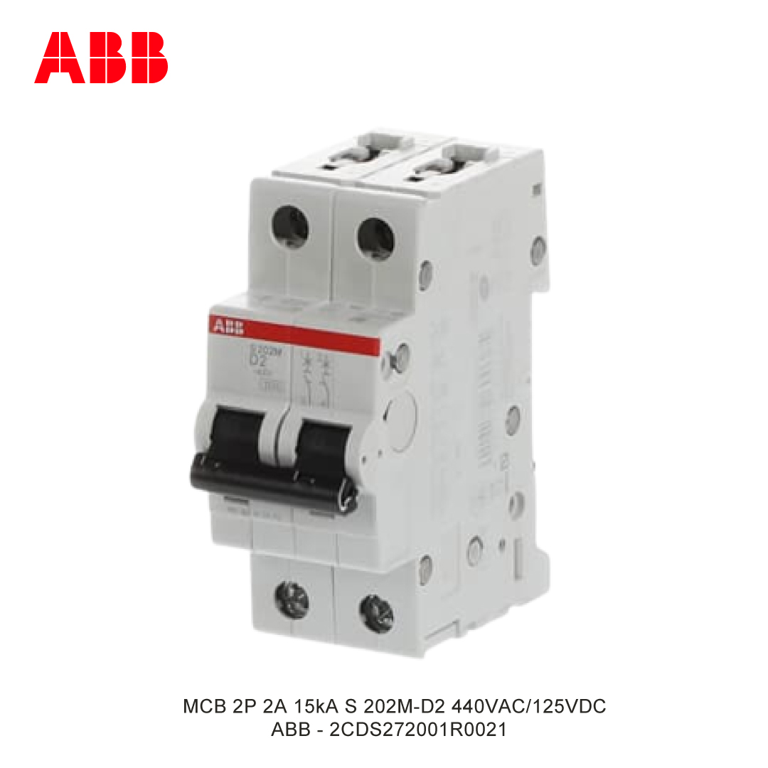 MCB 2P 2A 15kA CURVA D