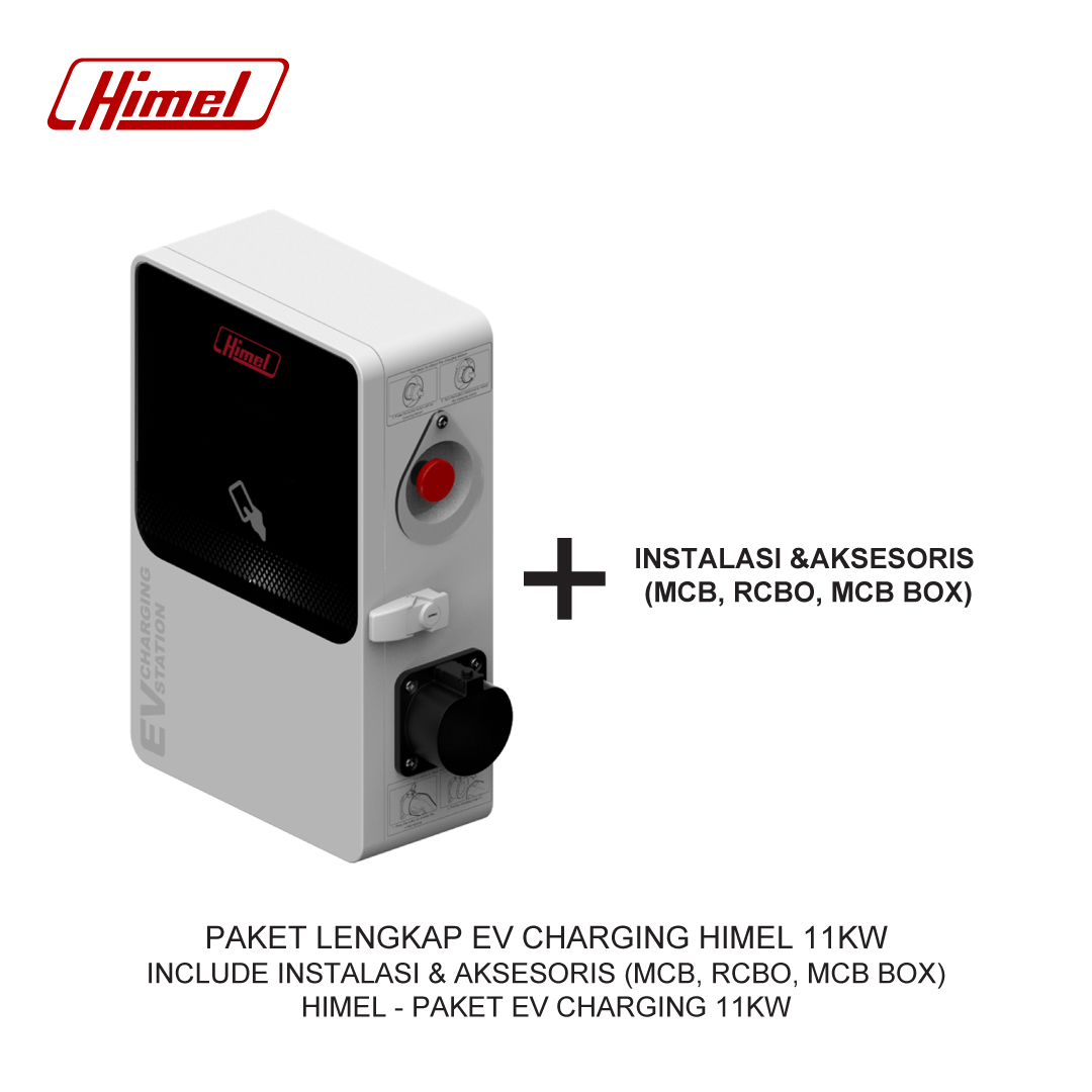 PAKET LENGKAP EV CHARGING HIMEL 11KW INCLUDE INSTALASI DAN AKSESORIS