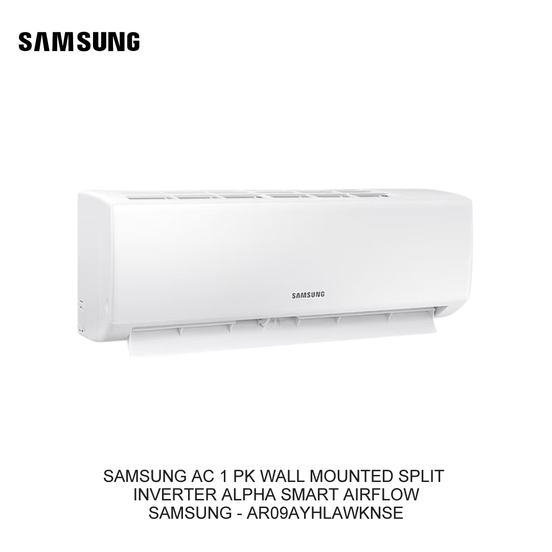 SAMSUNG AC 1 PK WALL MOUNTED SPLIT INVERTER ALPHA SMART AIRFLOW