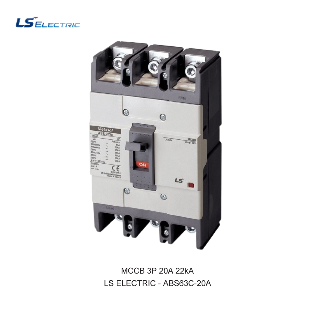 MCCB 3P 20A 22kA