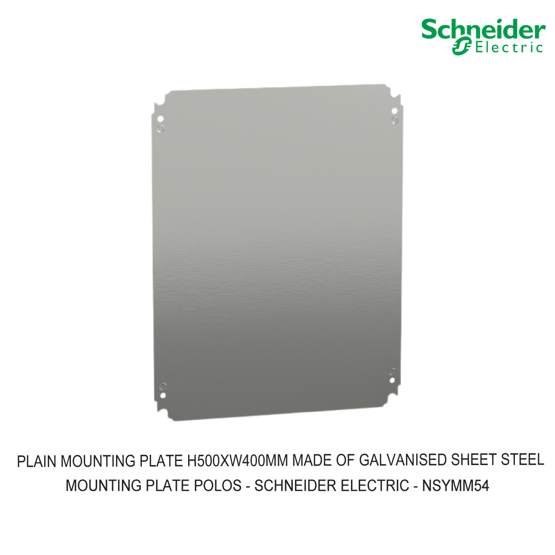 PLAIN MOUNTING PLATE H500XW400MM MADE OF GALVANISED SHEET STEEL