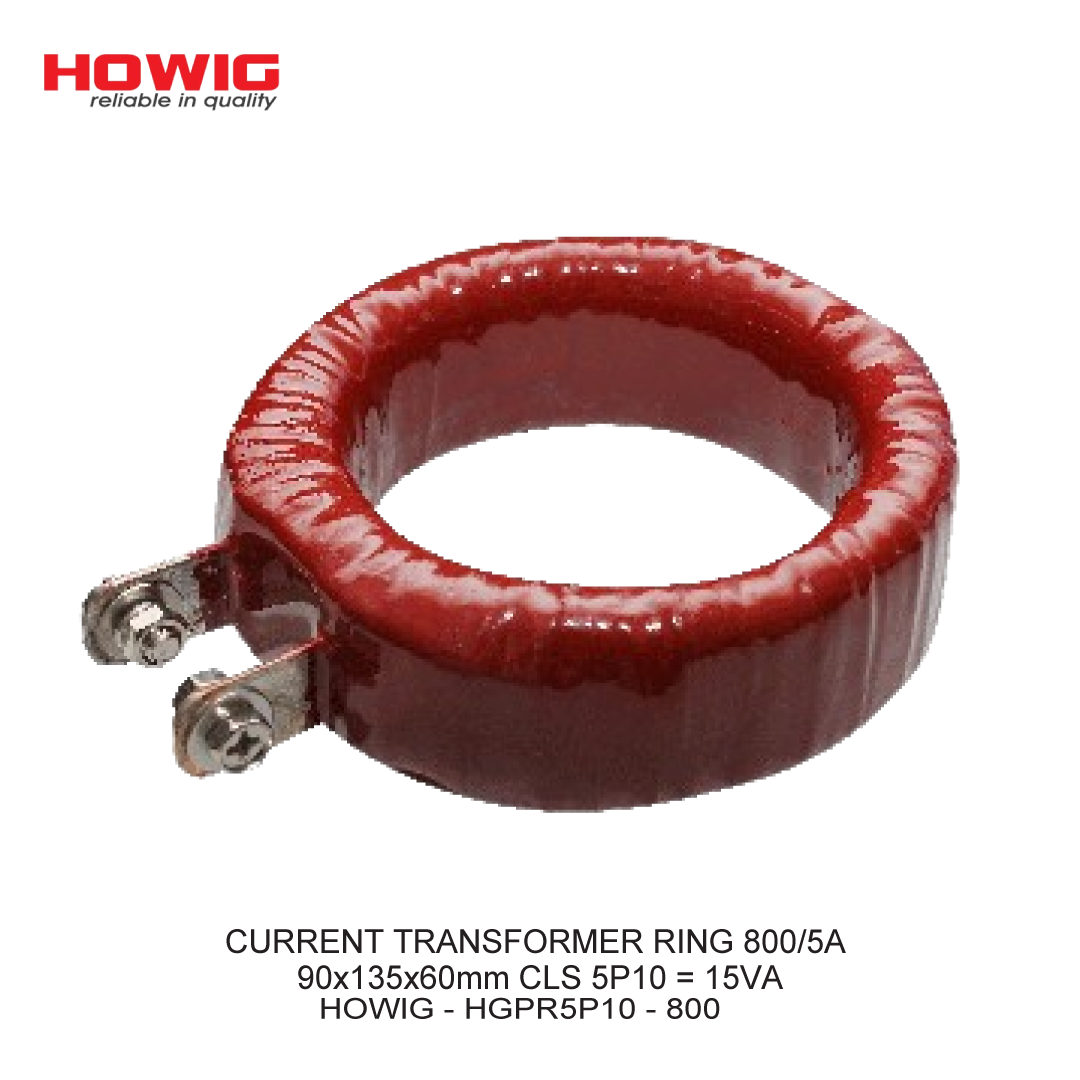 CURRENT TRANSFORMER RING 800/5A 90x135x60mm CLS 5P10 = 15VA