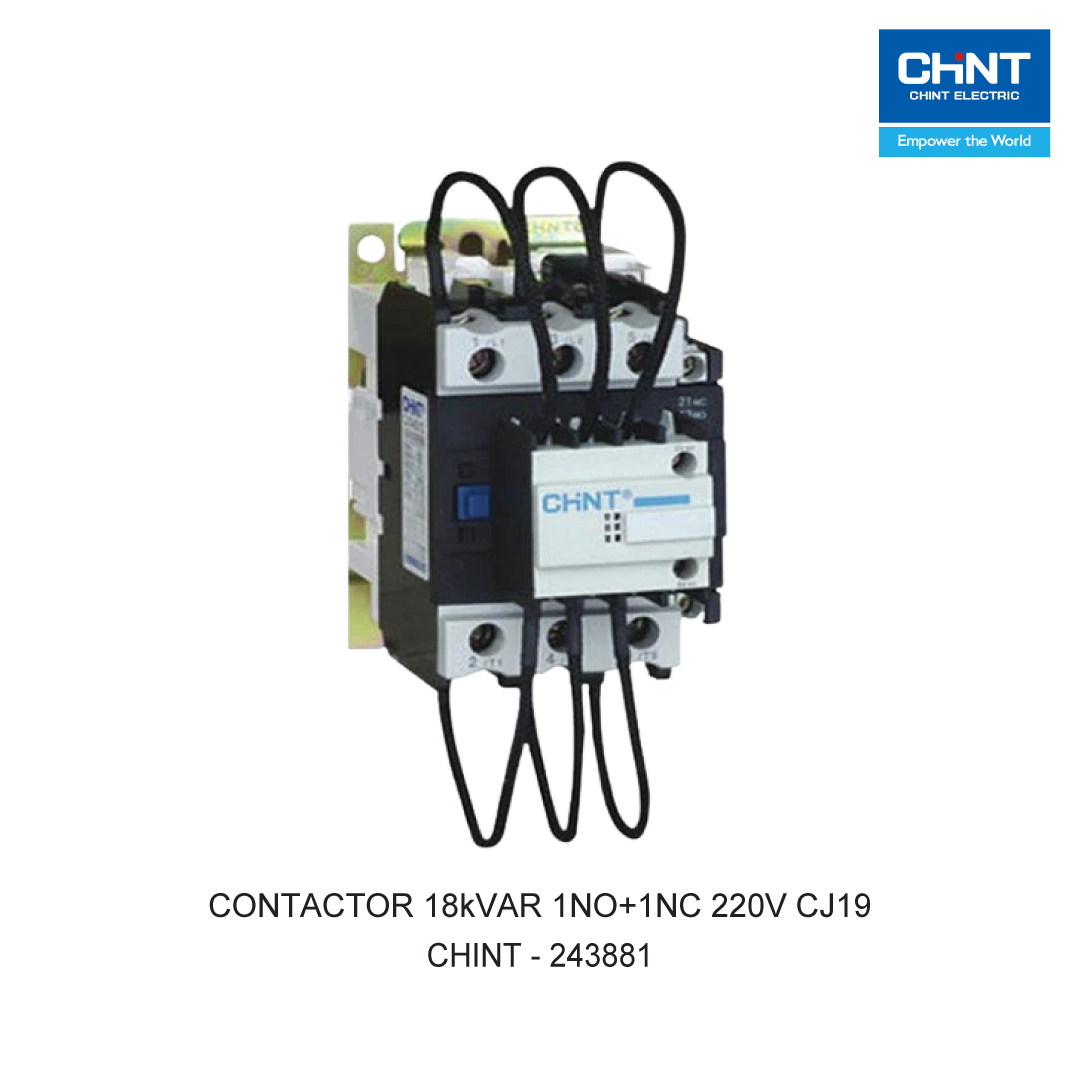 CONTACTOR 18kVAR 1NO+1NC 220V CJ19