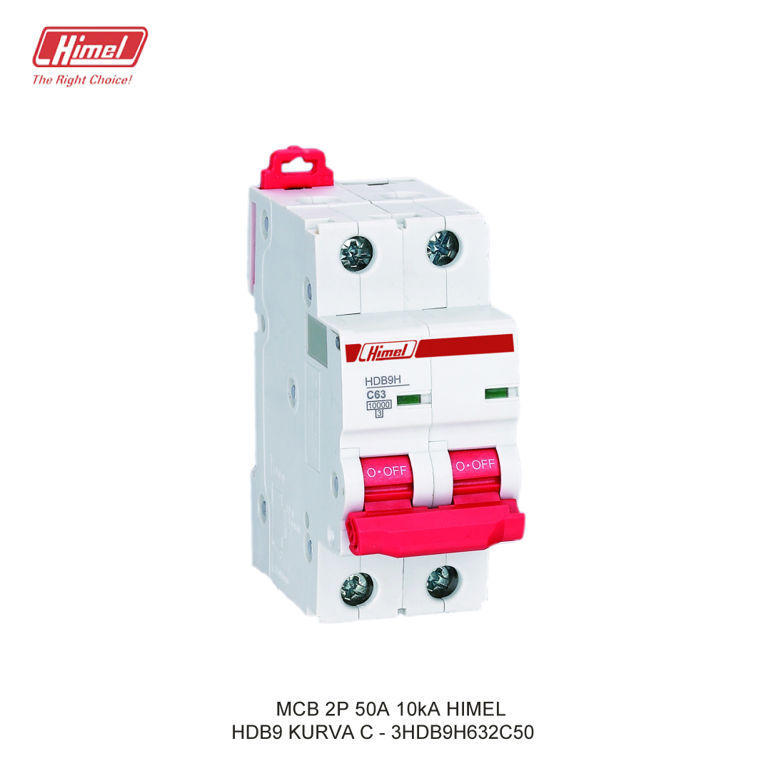 MCB HIMEL HDB9-63 C 2P 50A 10kA