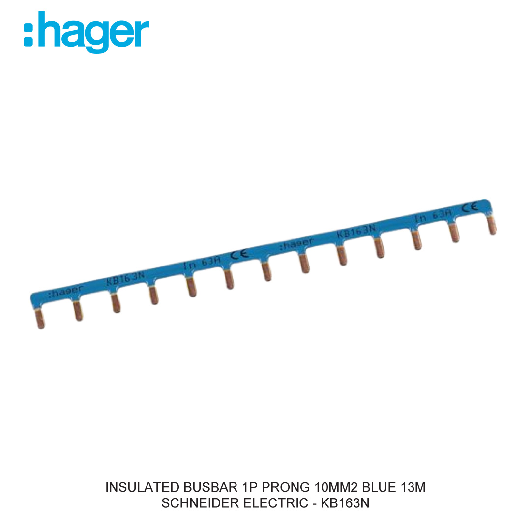 INSULATED BUSBAR 1P PRONG 10MM2 BLUE 13M