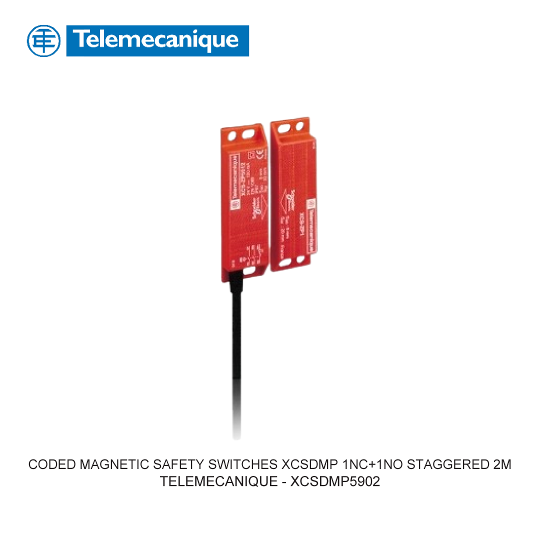 CODED MAGNETIC SAFETY SWITCHES XCSDMP 1NC+1NO STAGGERED 2M