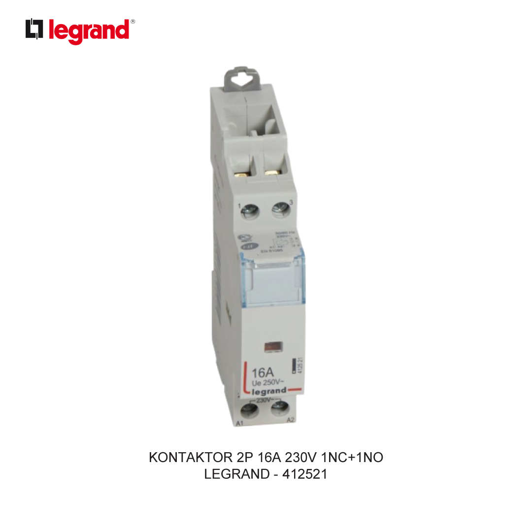 CONTACTOR 2P 16A 230V 1NC+1NO