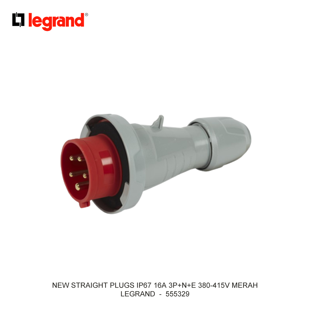 NEW STRAIGHT PLUGS IP67 16A 3P+N+E 380-415V RED