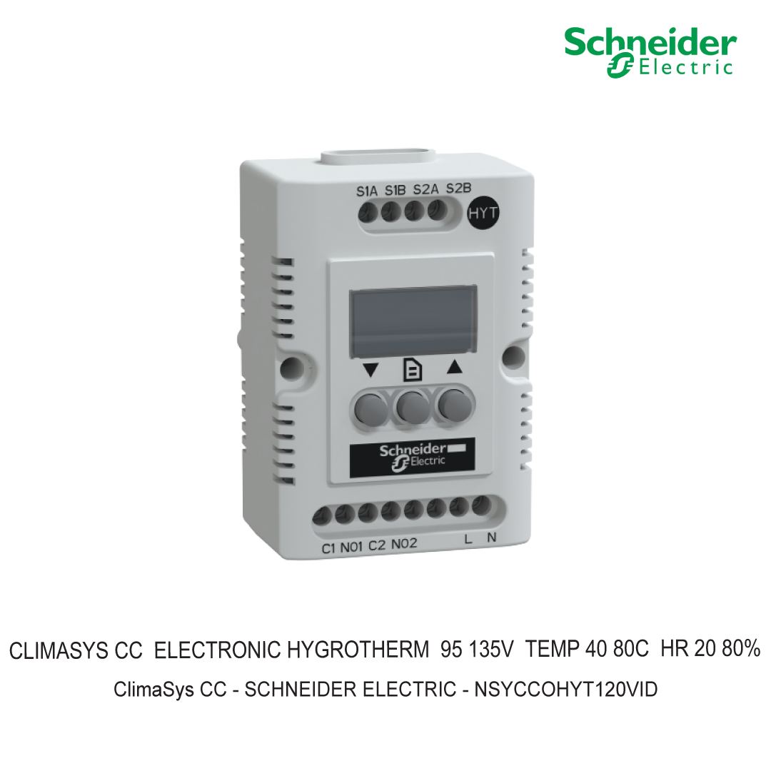 CLIMASYS CC  ELECTRONIC HYGROTHERM  95 135V  TEMP 40 80C  HR 20 80%