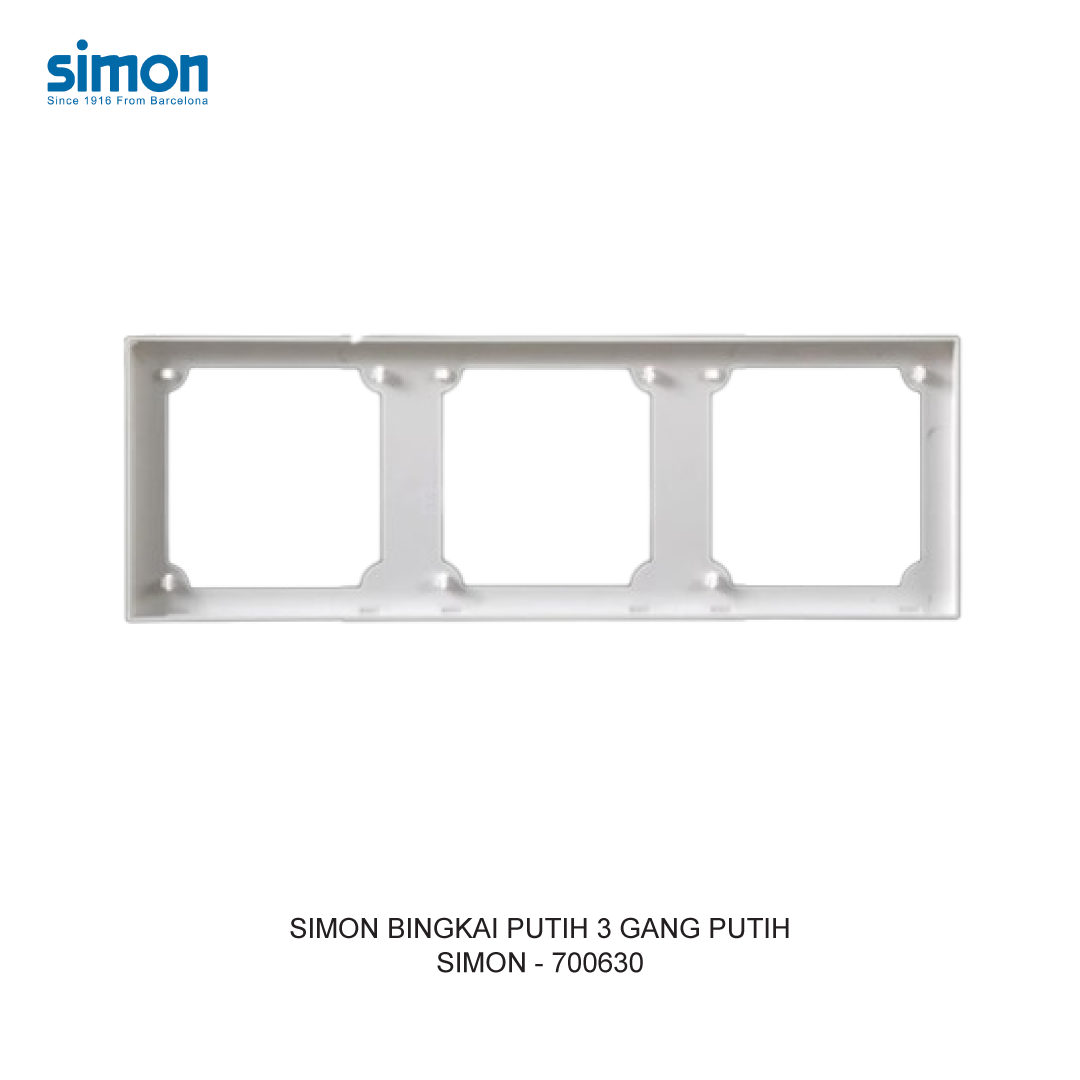 SIMON 3 GANG FRAME WHITE