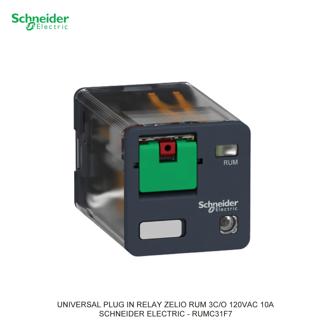 UNIVERSAL PLUG IN RELAY ZELIO RUM 3C/O 120VAC 10A SCHNEIDER ELECTRIC