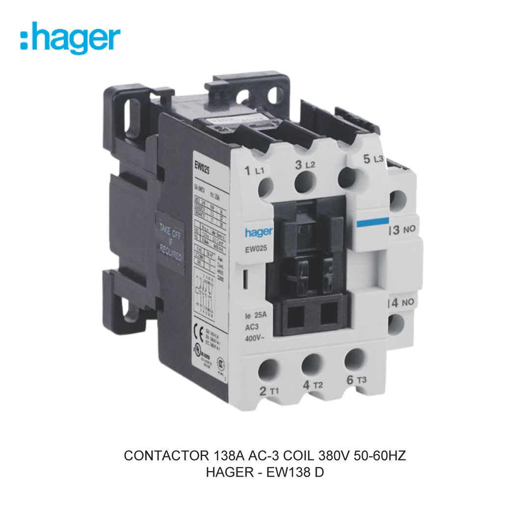 CONTACTOR 138A AC-3 COIL 380V 50-60HZ