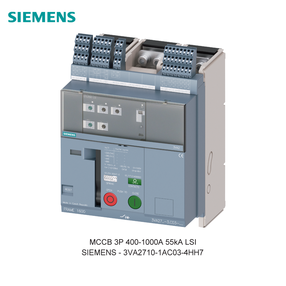 MCCB 3P 400-1000A 55kA LSI