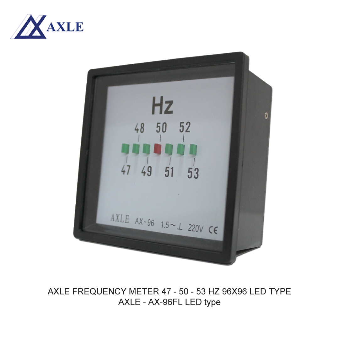 AXLE FREQUENCY METER 47 - 50 - 53 HZ 96X96 LED TYPE